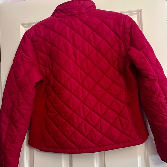 Lauren Ralph Lauren Red Quilted Puffer Jacket -Petite Large - Picture 3 of 7